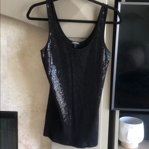 Wms Express Large Tee Black Sparkle